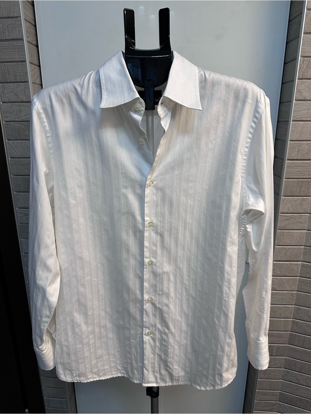 Hugo Boss Men's “Enzo” White Regular Fit Dress Shirt 16 32/33
